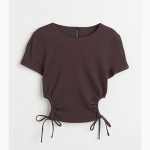 Brown cut out baby t